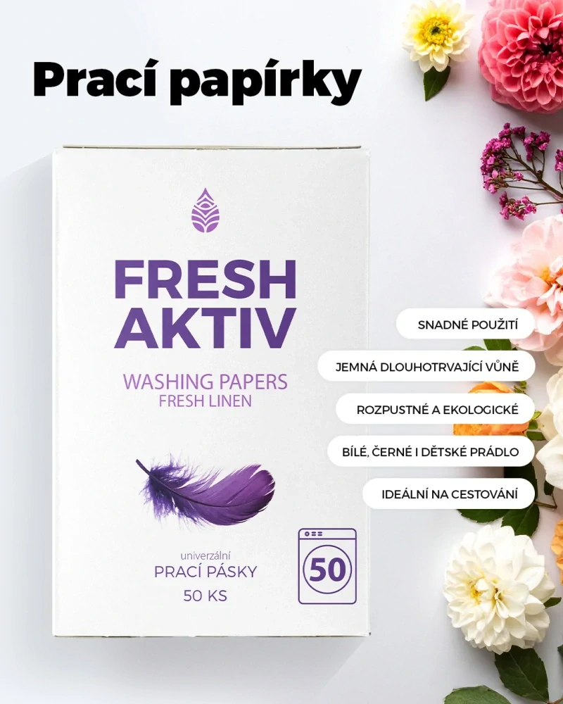 FRESH AKTIV prací papírky 50 ks