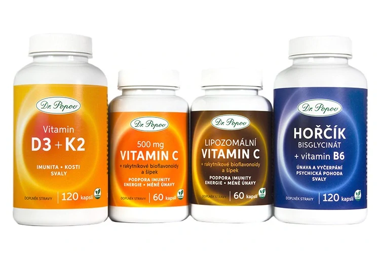 Hořčík Mg + vitamin B6, 120 kapslí