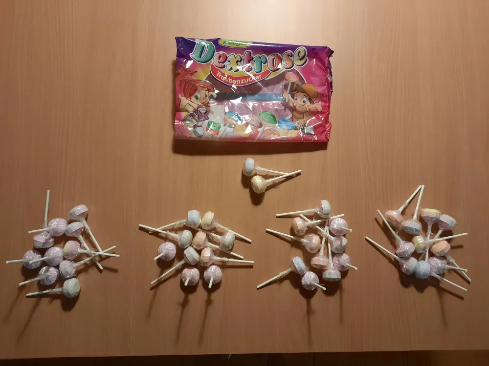 Lízátka z hroznového cukru 800 g – ovocný mix bez lepku
