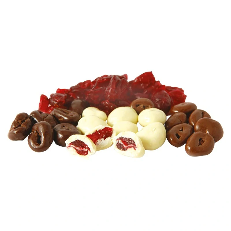 Brusnice mix 500 g – brusinky v hořké a mléčné čokoládě a jogurtové polevě