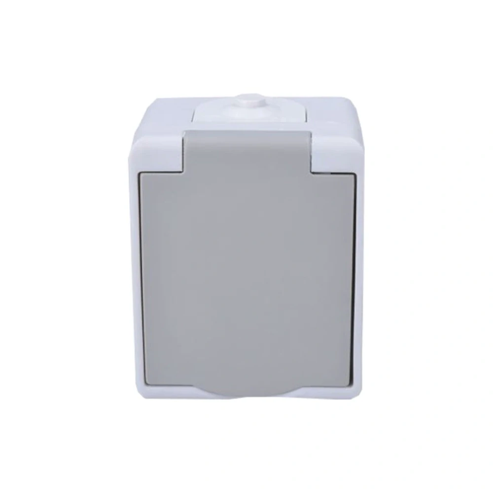 Zásuvka do vlhka IP54, nástěnná, šedá, 16 A / 250 V