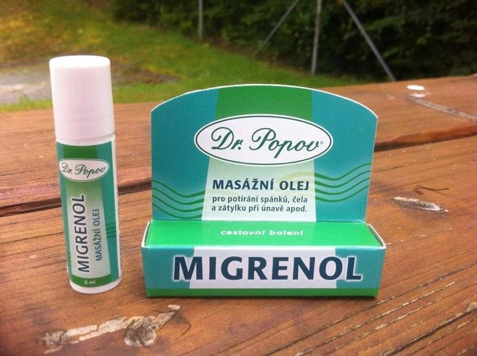 Migrenol – masážní olej roll-on 6 ml (Dr. Popov)