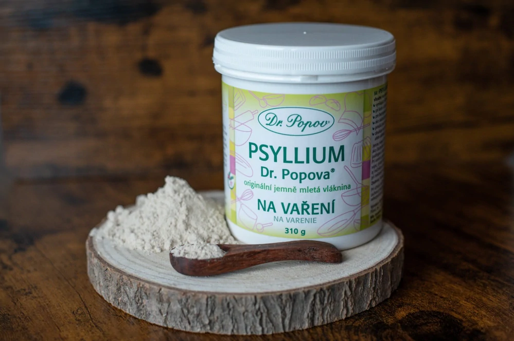 Vláknina Psyllium NA VAŘENÍ, dóza, 310 g Dr. Popov