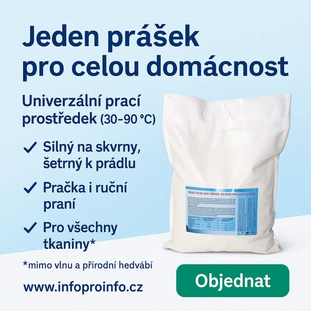 Koncentrovaný univerzální enzymatický prášek na praní (30–90 °C)