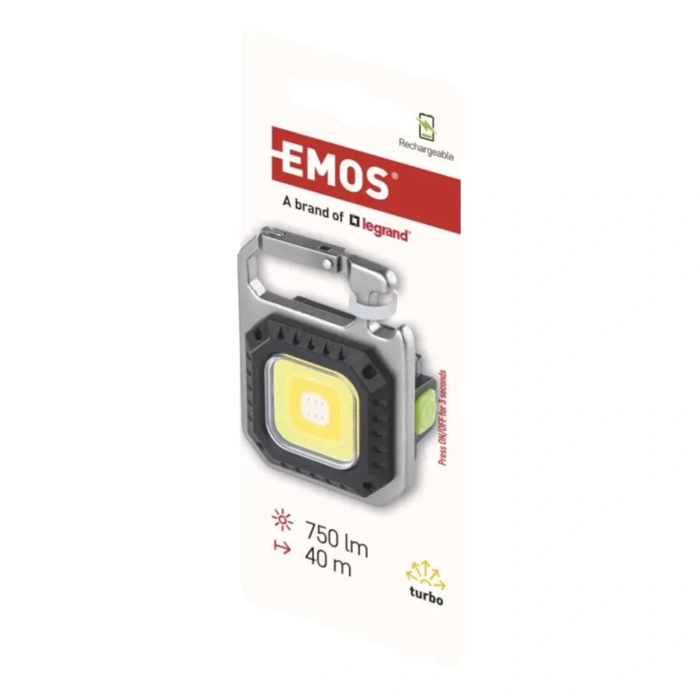 Svítilna LED Mini, nabíjecí, 750 lm, IP44, USB‑C
