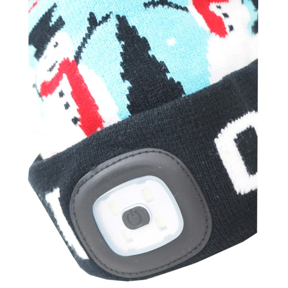 LED čepice X‑mas Let it Snow, L, modrá