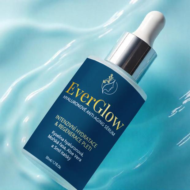 EVERGLOW Anti-Aging sérum 50 ml – hyaluron, mořská řasa, aloe.