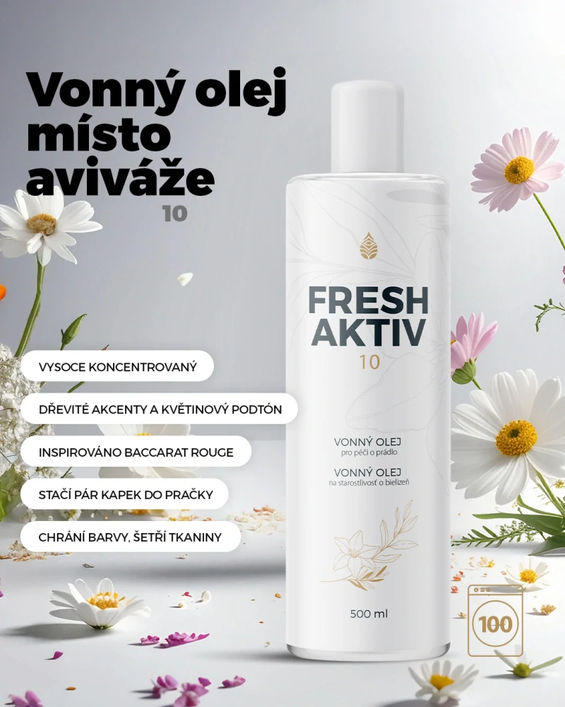 FRESH AKTIV vonný olej na praní 10 Bílý, 500 ml