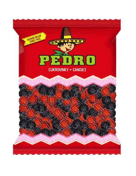 Pedro Maliny a ostružiny – olejované želé bonbony 1 kg