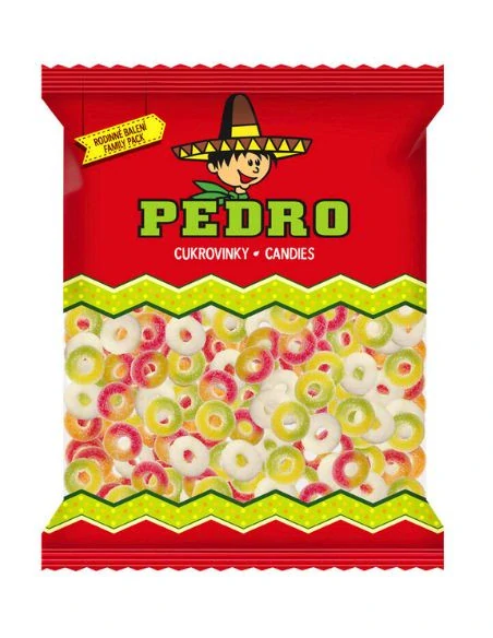 Pedro Mini kroužky – kyselé ovocné želé 1 kg