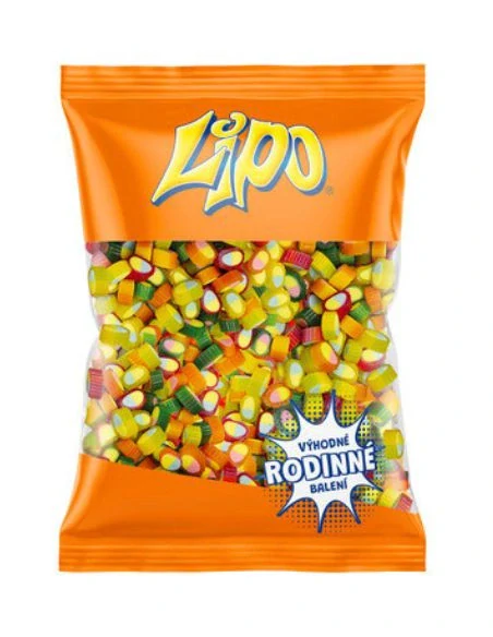 DUO ovocné želé pendreky 900 g – jahoda, citron, broskev, limeta