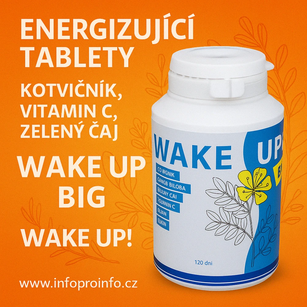 WAKE UP! BIG – tablety s kotvičníkem a zeleným čajem (500 ks)