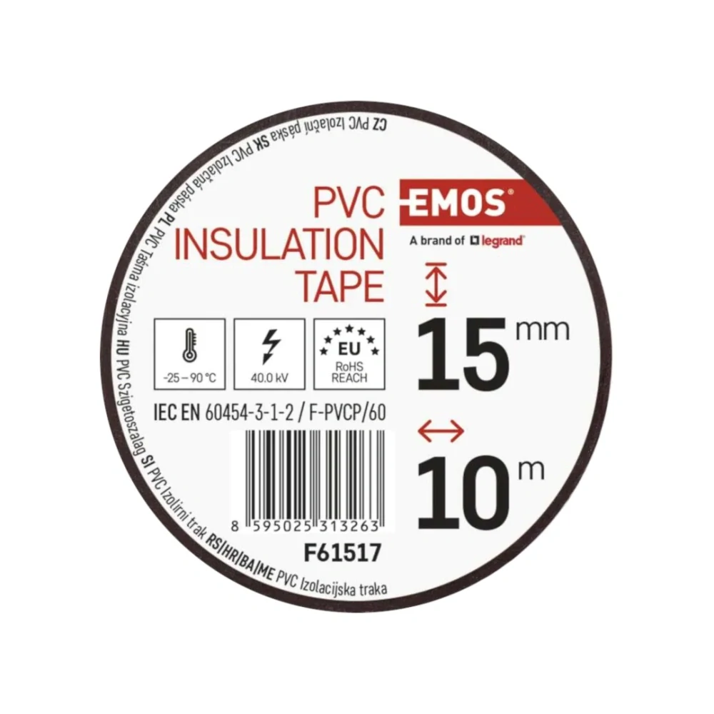 Elektroizolační PVC páska hnědá 15 mm × 10 m
