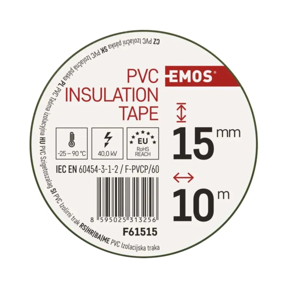 Elektroizolační páska žlutozelená 15 mm × 10 m (PVC)