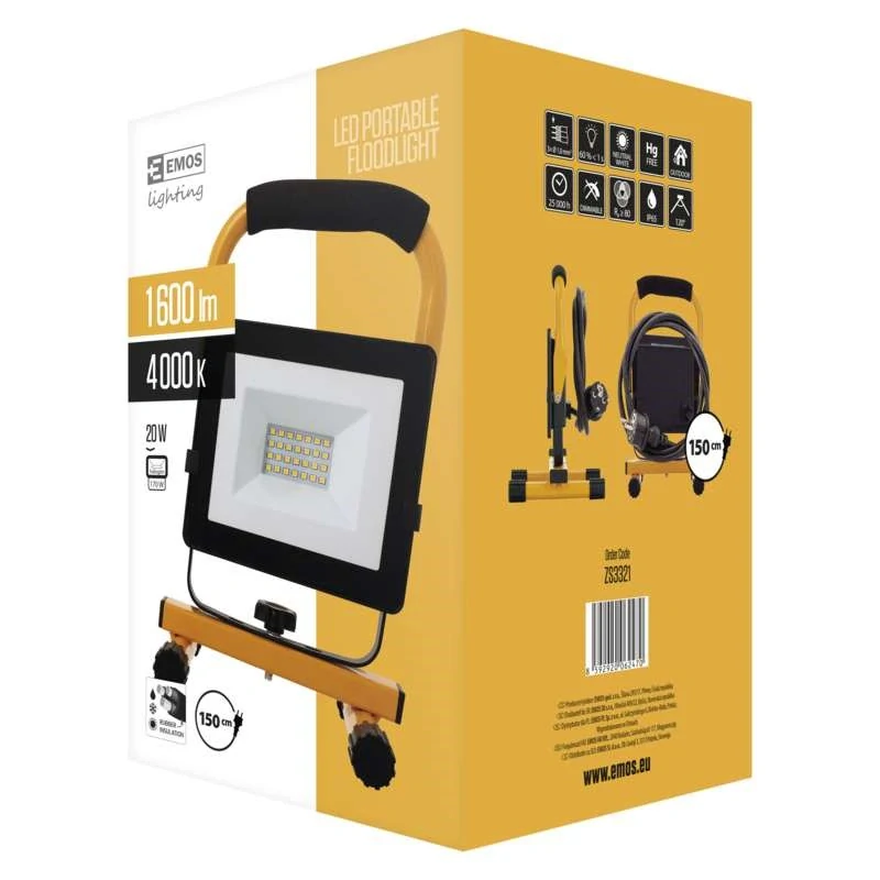 Přenosný LED reflektor 20 W, 1900 lm, 4000 K (IP44)