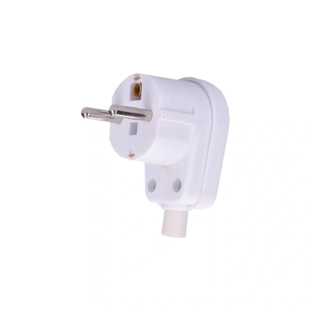 Vidlice pro pohyblivý přívod, úhlový vývod, 250 V / 16 A, bílá (IP20)