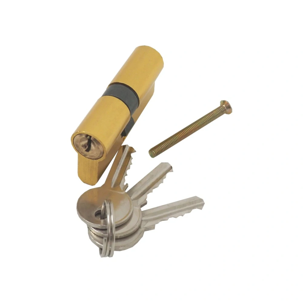TOPTRADE vložka zámku oboustranná, pomosazená, 65 mm (30/35), 3 klíče