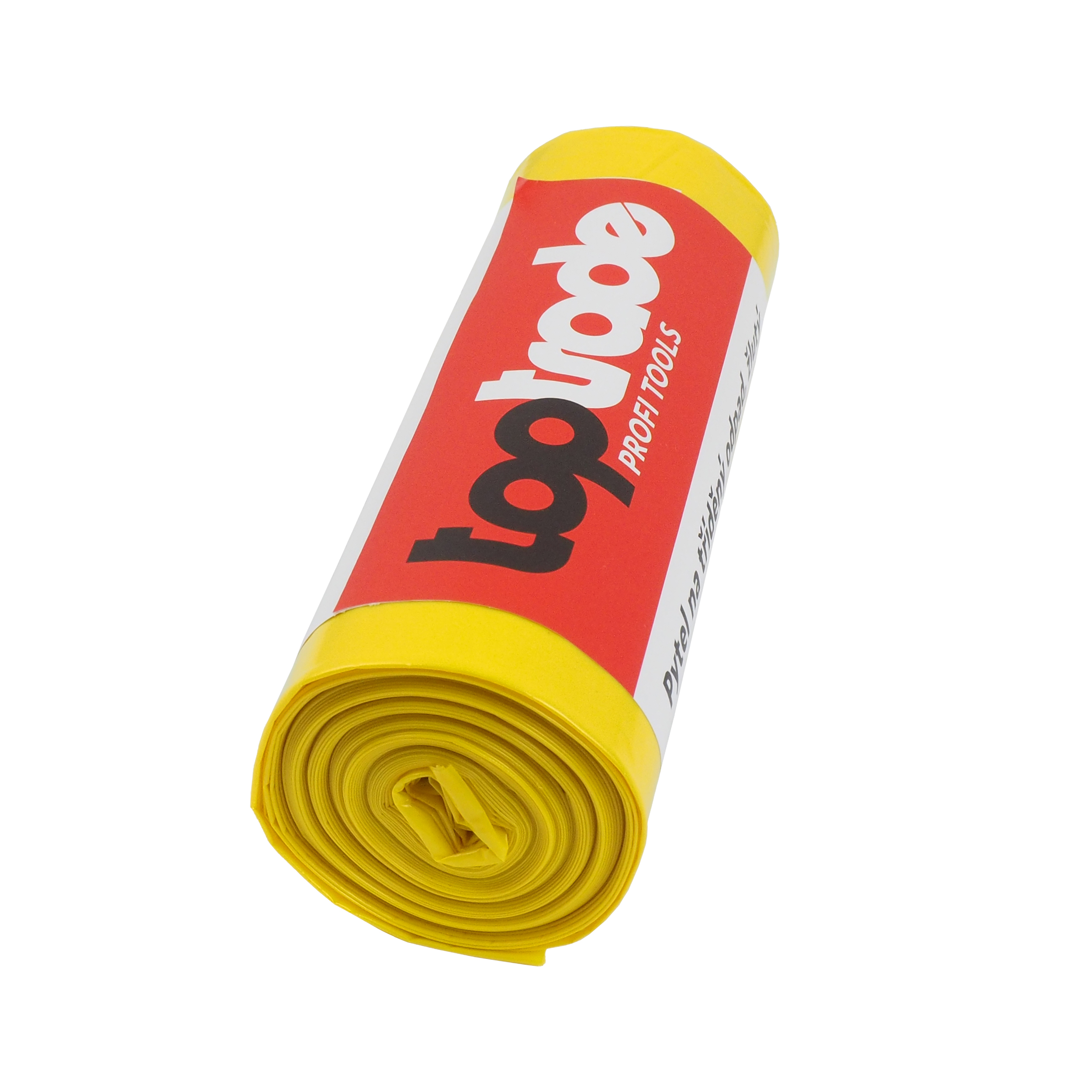 TOPTRADE pytel na tříděný odpad, recyklační, žlutý, balení 8 ks, 40 µ, 120 l
