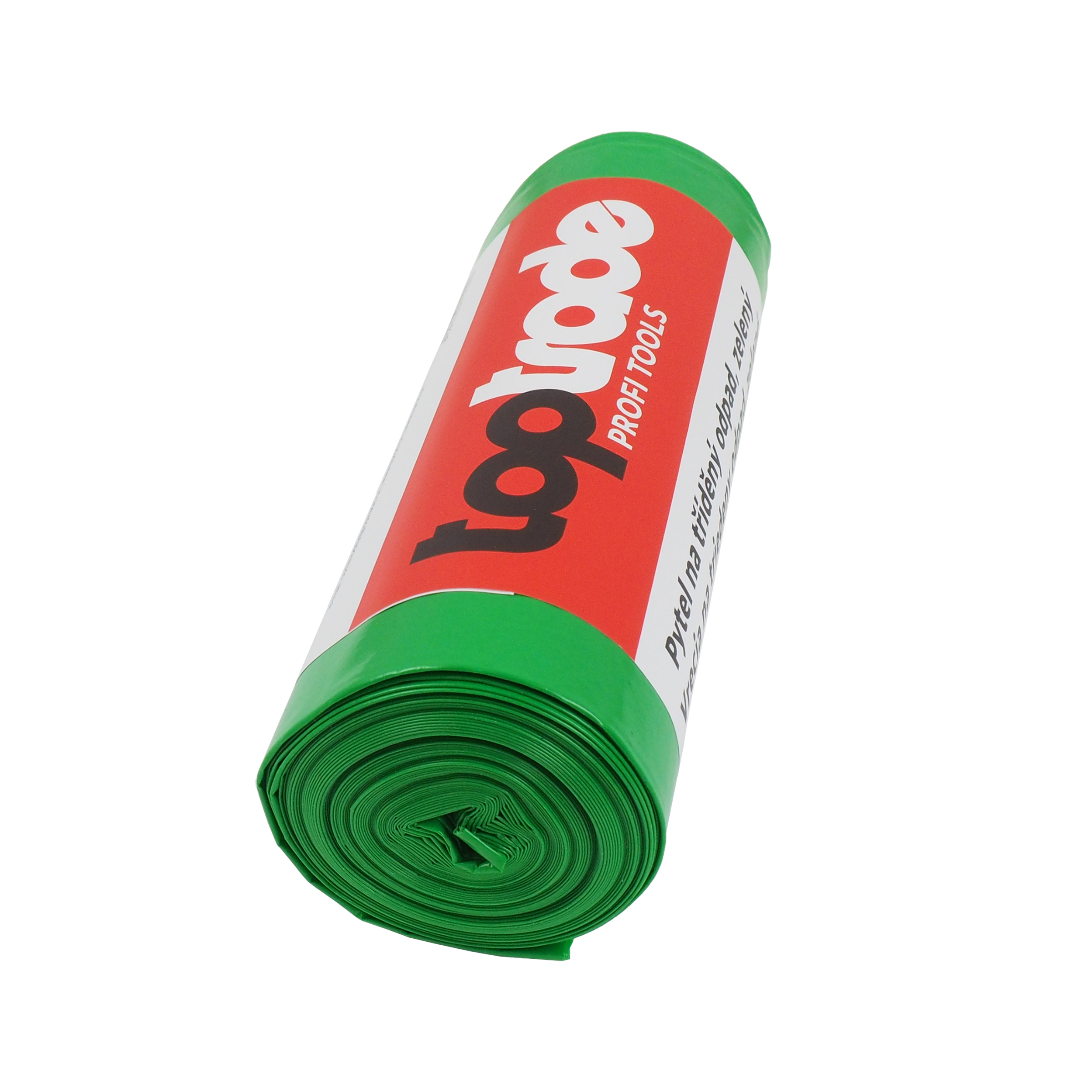 TOPTRADE pytel na tříděný odpad, recyklační, zelený, balení 8 ks, 40 µ, 120 l
