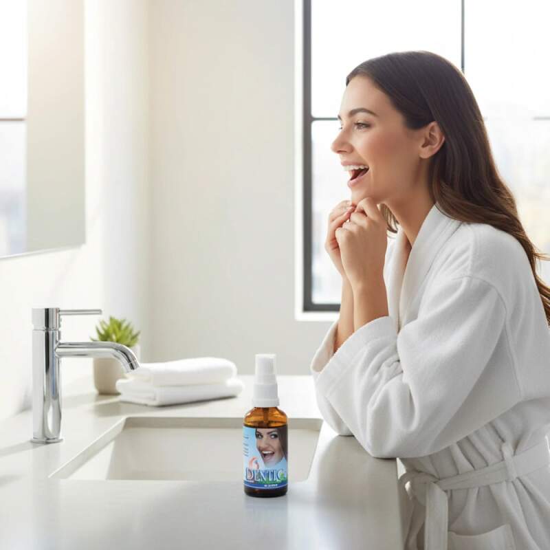 Levně DENTICE ústní voda 40 ml – koncentrovaná bylinná ústní voda pro svěží dech (Koncentrovaná ústní voda se šalvějí, eukalyptem, mátou a Tea Tree olejem pro každodenní ústní hygienu.)