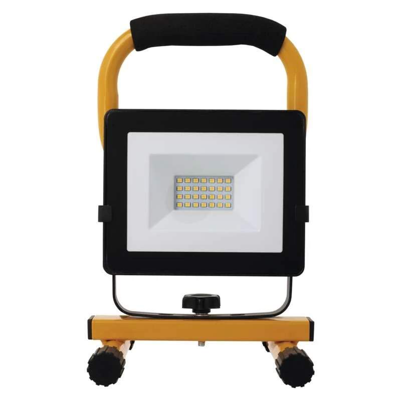Levně Přenosný LED reflektor 20 W, 1900 lm, 4000 K (IP44) (110° kužel, bez PIR, kabel 1,5 m, hliník/sklo)