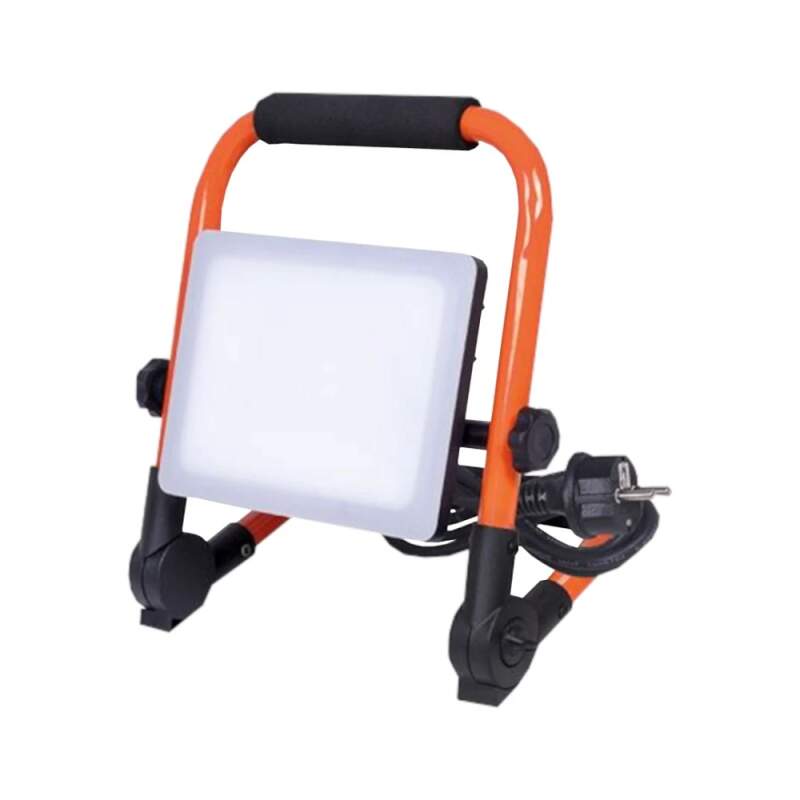 Levně LED reflektor přenosný 30W, 2700 lm, 4000K, IP65, kabel se zástrčkou (se sklopným stojanem, 1,5 m kabel)