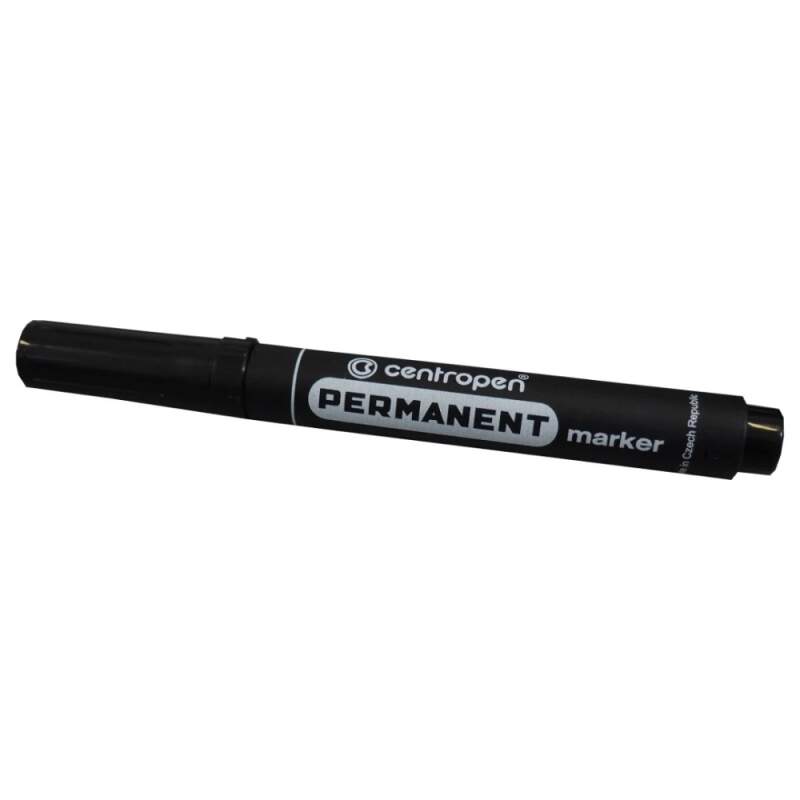 Levně CENTROPEN 8566/1 permanentní popisovač, černý, 2,5 mm, 10 ks (Lihový, světlostálý, válcový hrot; pro plast, sklo, keramiku a kov)