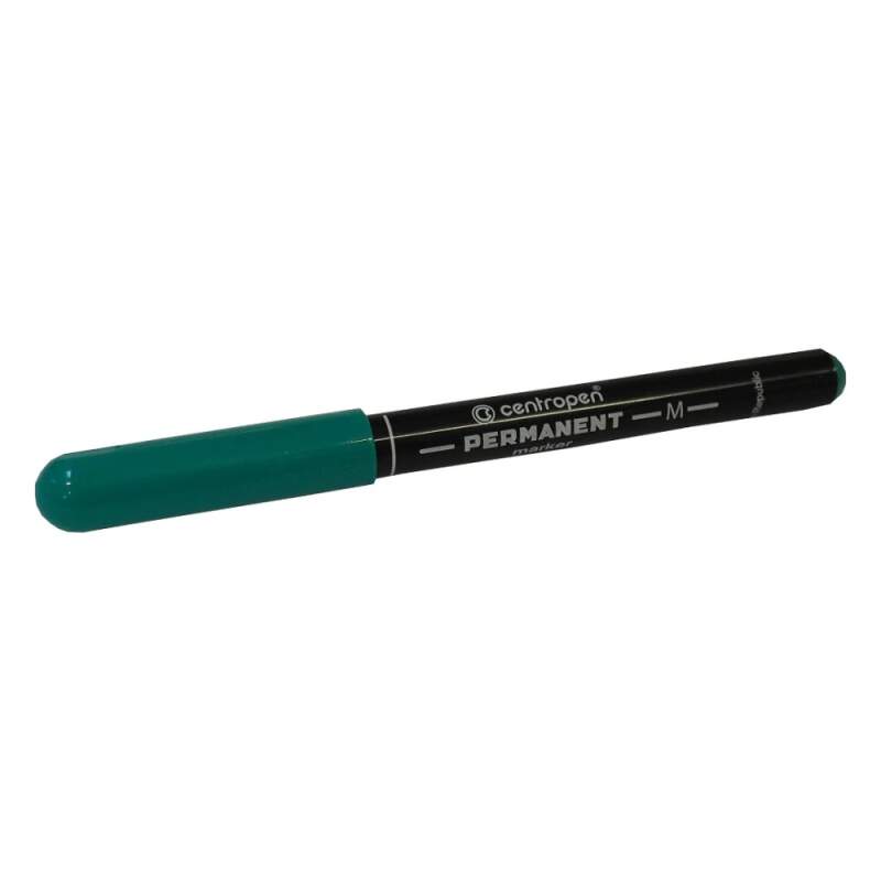 Levně Centropen permanentní značkovač 2846/1, zelený, 1 mm, sada 10 ks (Lihový popisovač na plast, sklo, keramiku a kov; válcový hrot; odolný vůči vodě)