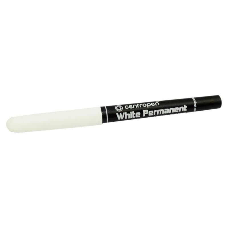 Levně CENTROPEN 2686/1 permanentní značkovač, bílý, 1,2 mm – sada 10 ks (Na plast, sklo, keramiku a kov; odolný vodě i do 100 °C)