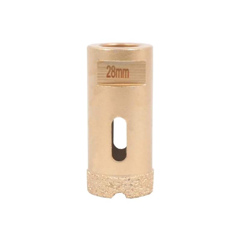 TOPTRADE vykružovací diamantová korunka M14, Ø 28 mm (pro úhlové brusky, diamantová vrstva 10 mm)