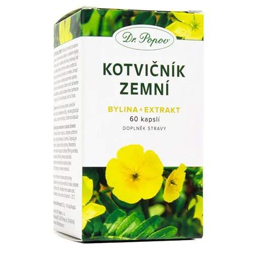 Levně Kotvičník zemní (bylina + extrakt), 60 kapslí (Dvojí forma: mletá nať + standardizovaný extrakt)
