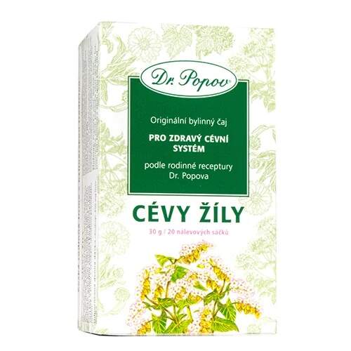 Levně Cévy žíly – porcovaný bylinný čaj 30 g (Podpora krevního oběhu a pocitu lehkých nohou. 20 sáčků. Doplněk stravy.)