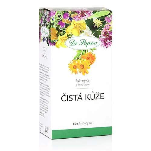 Levně Čistá kůže – sypaný bylinný čaj 50 g (Směs 9 bylin; lopuch, rozrazil a měsíček podporují normální stav pokožky.)
