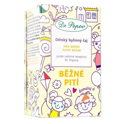 Levně Běžné pití – dětský bylinný čaj, 30 g (20 sáčků) (Pro každodenní pitný režim, 20 sáčků, krabička s omalovánkami)