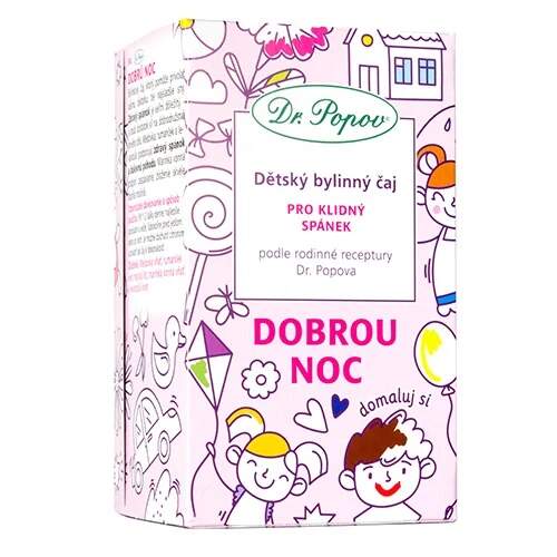 Dobrou noc – dětský bylinný čaj 30 g (Pro klidné večery a usínání, 20 sáčků, od 3 let)