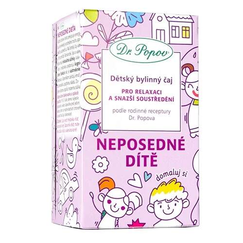 Levně Neposedné dítě – dětský bylinný čaj, 30 g (Pro relaxaci a lepší soustředění • krabička k vybarvení)