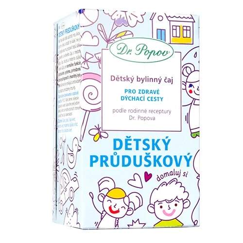 Levně Dětský bylinný čaj Průduškový, 30 g (Pro dýchací cesty, krabička k dokreslení (20 sáčků))