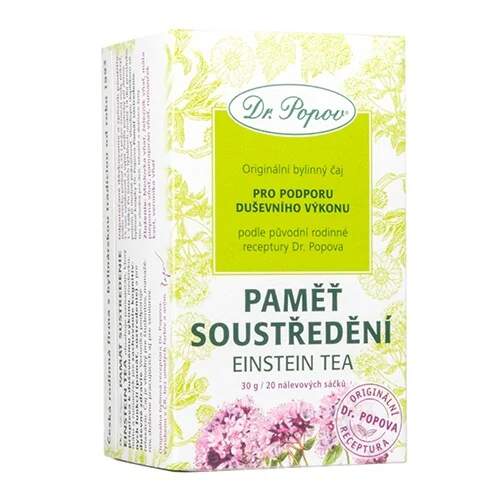 Levně Einstein tea – bylinný porcovaný čaj 30 g (20 sáčků) (Směs meduňky, máty, dobromysli a heřmánku pro chvíle soustředění a klidu.)