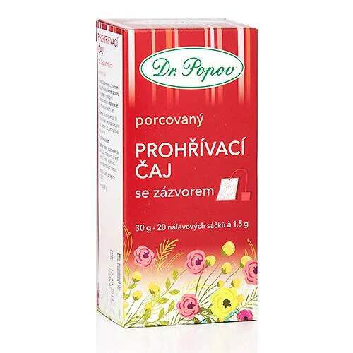 Levně Prohřívací čaj se zázvorem, porcovaný, 30 g (20 sáčků) (Hřejivá bylinná směs do chladných dnů. 20 nálevových sáčků.)