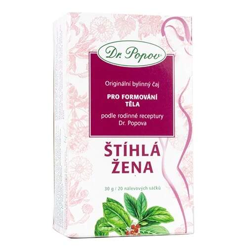 Levně Štíhlá žena – porcovaný bylinný čaj, 30 g (20 sáčků) (Bylinná směs pro ženy: rooibos, vřes, pu‑erh, maté, ibišek. 20 sáčků.)