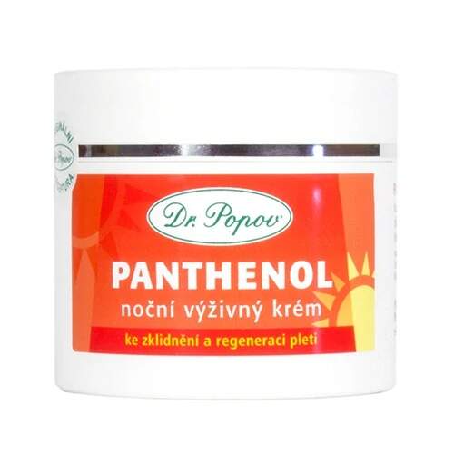 Levně Panthenol noční výživný krém 50 ml – Dr. Popov (Výživný noční krém s D‑panthenolem a vitamínem E pro suchou, citlivou, normální a zralou pleť. Vhodný i po slunění.)