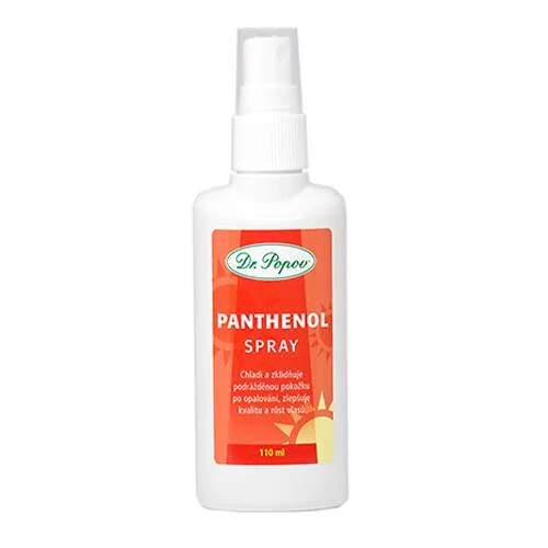 Panthenol sprej 110 ml (D‑Panthenol) (Chladivý sprej s D‑Panthenolem pro rychlé zklidnění a hydrataci podrážděné pokožky po slunění či holení. Snadná aplikace ve sprayi.)