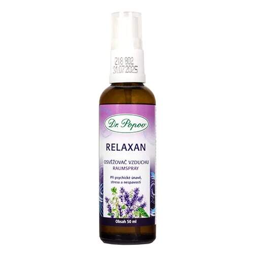 Levně Relaxan osvěžovač vzduchu Dr. Popov 50 ml (Směs esenciálních olejů – levandule, meduňka, pomeranč, máta a anýz. Pro rychlé provonění bytu, kanceláře i dalších prostor.)
