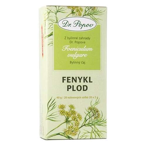 Levně Fenykl plod 40 g (20×2 g) – porcovaný bylinný čaj (Podpora trávení a dýchacích cest. Praktické nálevové sáčky.)