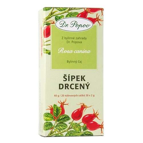 Levně Šípek drcený – bylinný čaj 40 g (20×2 g) (Přirozený zdroj vitamínu C. Nálevové sáčky pro snadnou přípravu šípkového čaje.)