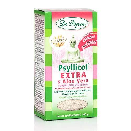 Levně Psyllicol® EXTRA s Aloe Vera 100 g (Rozpustná vláknina psyllium s 2 % extraktem aloe vera. Jemná chuť, snadné rozmíchání.)