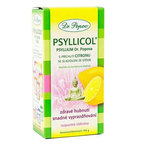 Levně Psyllicol® s příchutí citronu 100 g (Jemně mletá psyllium vláknina s citronovou příchutí. Bez přidaného cukru. Praktické 100g balení.)