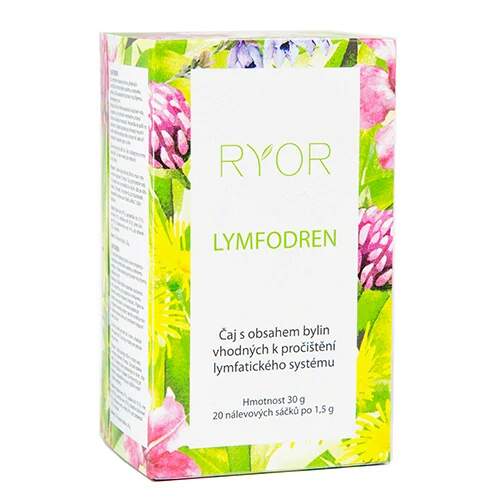 Levně Lymfodren – porcovaný bylinný čaj 30 g (Směs 8 bylin s ibiškem pro podporu vylučování vody. 20 sáčků.)