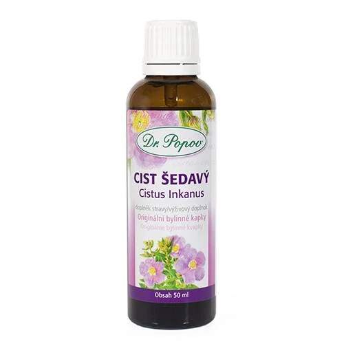 Levně Cist šedavý – originální bylinné kapky, 50 ml (Bylinná tinktura s obsahem přírodních polyfenolů. Doplněk stravy.)