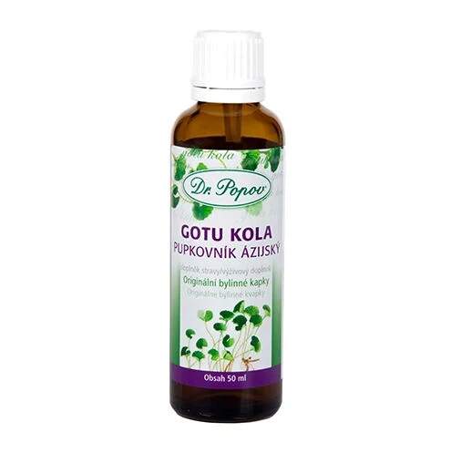 Gotu kola (Brahmi) – bylinné kapky 50 ml (Tradičně užívaná pro paměť a soustředění. Podpora přirozeného krevního oběhu. Doplněk stravy.)